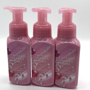 Bath Body Works Twisted Peppermint Foaming Hand Soap Lot (3) Christmas Holiday